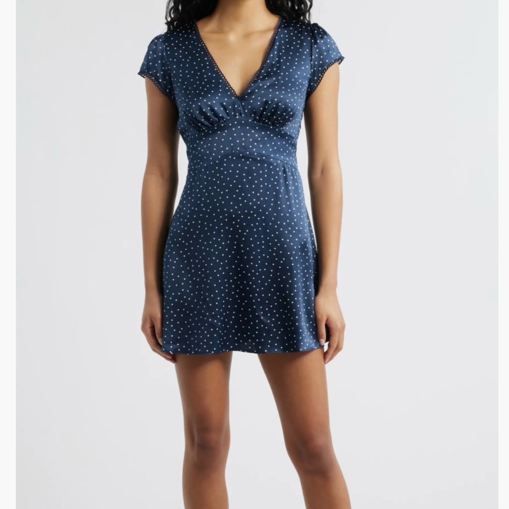 NWT Reformation Amelia Silk Dress - Roya Dot